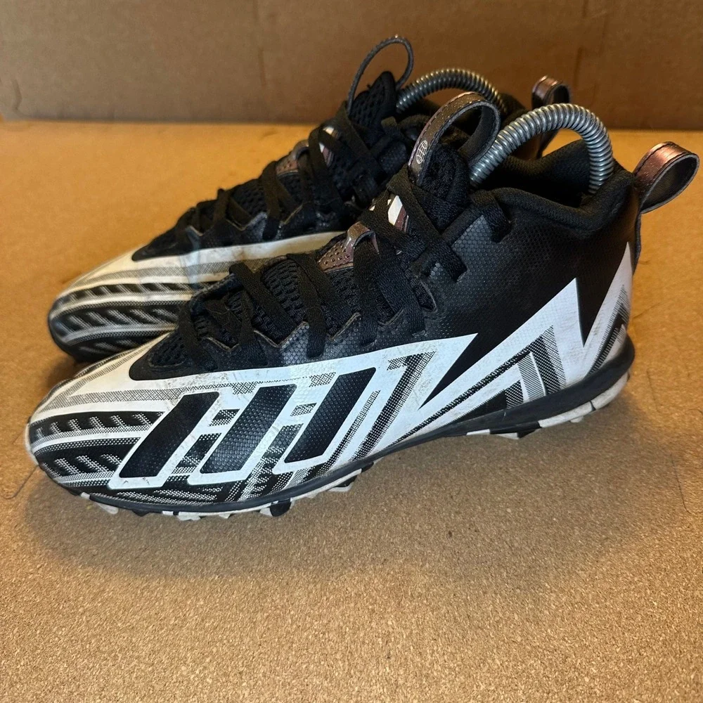 Adidas Freak Spark MD Football Cleats Mens 6‎ Black White Mid Top